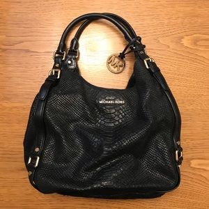 Michael Kors Black snakeskin purse with dust bag